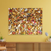 Paris Liefde hangsloten 2 Canvas Afdruk (Insitu (Woonkamer))
