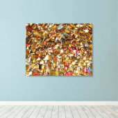 Paris Liefde hangsloten 2 Canvas Afdruk (Insitu (Houten vloer))