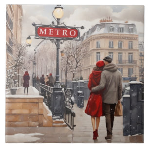 Paris Liefde: Romantische Winterwandeling Metrosta Tegeltje