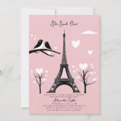 Paris Liefdeskoppels Hartjes Eiffeltoren Winter Br Kaart (Voorkant)