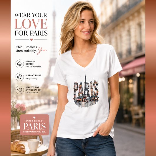 Paris liefhebber stad volle kleur | tshirt