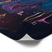 Paris Lights at Dusk - Romantische avondkunst Poster (Hoek)