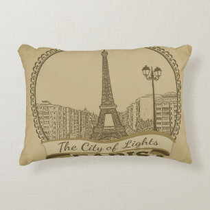 Paris Lights:  Landschap Briefkaart Accent Kussen