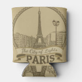 Paris Lights:  Landschap Briefkaart Blikjeskoeler (Achterkant)