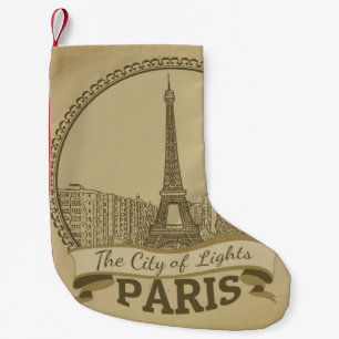 Paris Lights:  Landschap Briefkaart Kleine Kerstsok