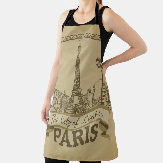 Paris Lights: Landschap Briefkaart Schort (Insitu)