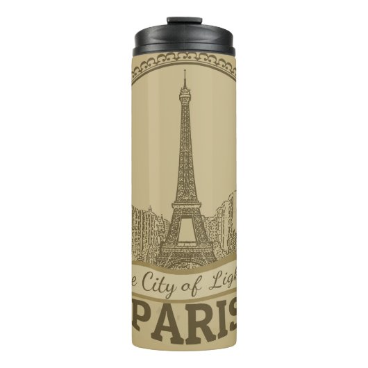 Paris Lights: Landschap Briefkaart Thermosbeker (Voorkant)