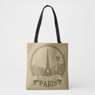 Paris Lights: Landschap Briefkaart Tote Bag