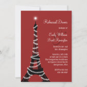 Paris Lights Rehearsal Dinner Invitation Kaart (Voorkant)