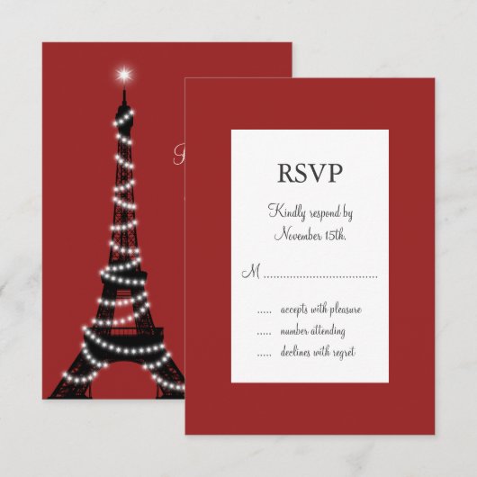 Paris Lights RSVP (Voorkant / Achterkant)