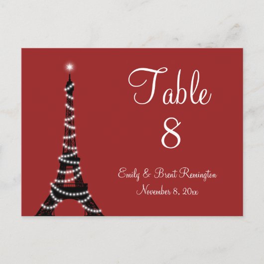 Paris Lights Tafelnummers (Voorkant)