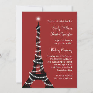 Paris Lights Uitnodiging voor een bruiloft