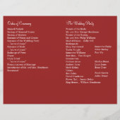 Paris Lights Wedding Programme (Achterkant)