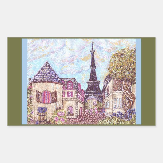 Paris like Pointillism with Eiffel Tower sticker (Voorkant)