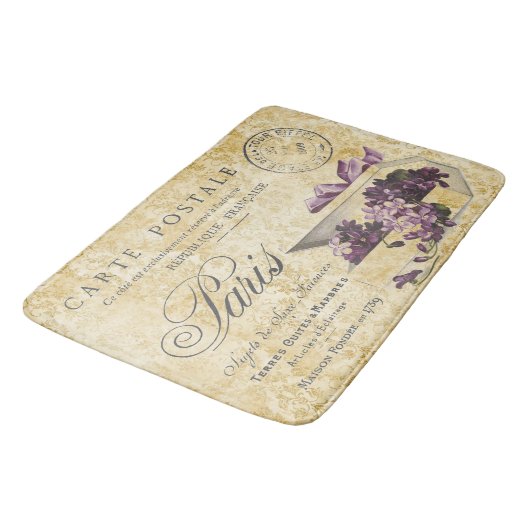 Paris Lilacs Carte Postale Badmat (Gekanteld)