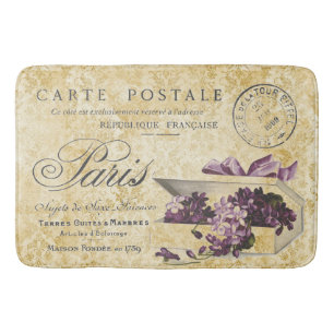 Paris Lilacs Carte Postale Badmat