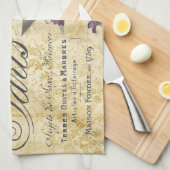 Paris Lilacs Carte Postale Theedoek (Quarter Fold)