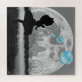PARIS Little Girl Making Blue Bubble Art Puzzle Legpuzzel (Horizontaal)