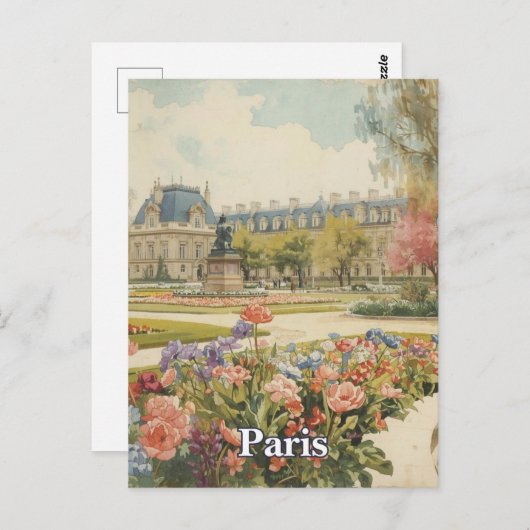 Paris Louvre Briefkaart (Voorkant / Achterkant)