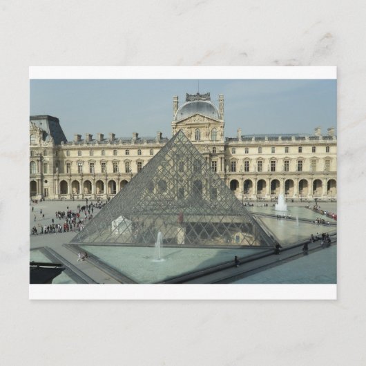 Paris Louvre Glass Briefkaart (Voorkant)