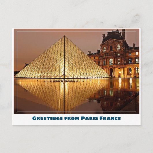 Paris Louvre Museum Pyramid Briefkaart (Voorkant)