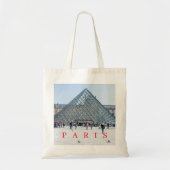 Paris Louvre Pyramid uitzicht canvas tas (Voorkant)