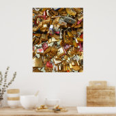 Paris Love Padlocks 1 Canvas Print (Keuken)