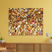 Paris Love Padlocks 3 Canvas Afdruk (Insitu (Woonkamer))