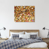 Paris Love Padlocks 3 Canvas Afdruk (Insitu (Slaapkamer))