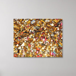 Paris Love Padlocks 4 Canvas Afdruk