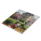 Paris Love: Romantic Couple Jardin du Luxembourg Tegeltje (Zijkant)