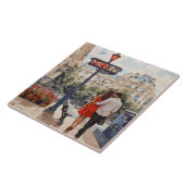 Paris Love: Romantic French Walk by Metro Station Tegeltje (Zijkant)