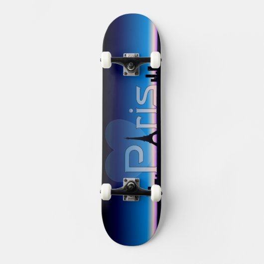 Paris Love - Skateboard Custom Design (Voorkant)