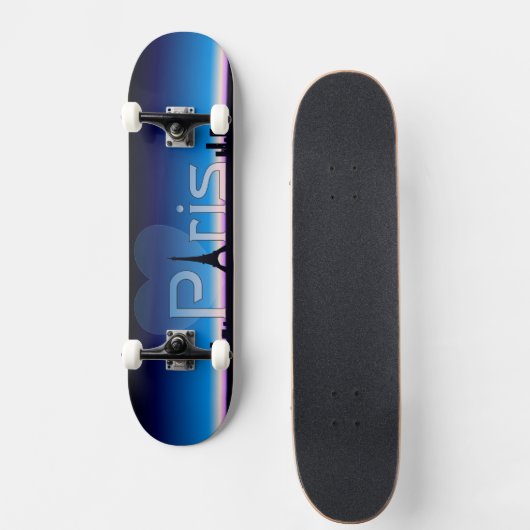 Paris Love - Skateboard Custom Design (Voorkant)