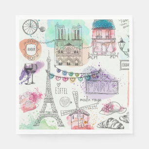 Paris Luncheon Paper Napkins Servet