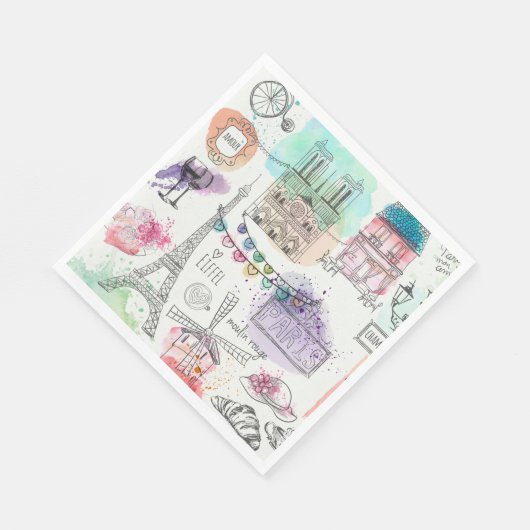 Paris Luncheon Paper Napkins Servet (Hoek)
