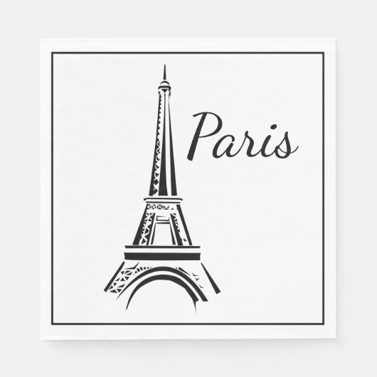 Paris Luncheon Paper Napkins Servet (Voorkant)