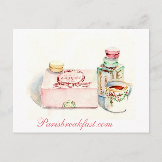 Paris Macaron box van Carol Gillott Briefkaart (Voorkant)