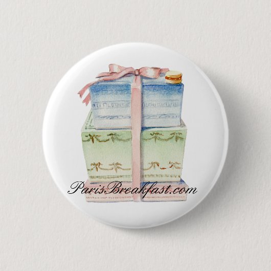 Paris Macarons pin Ronde Button 5,7 Cm (Voorkant)