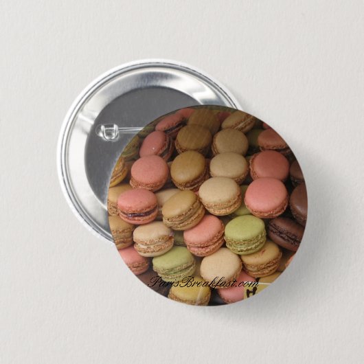 Paris MACARONS Ronde Button 5,7 Cm (Voorkant /achterkant)