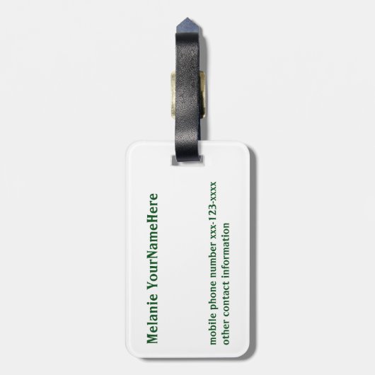 Paris Macaroons Bagagelabel (Achterkant verticaal)