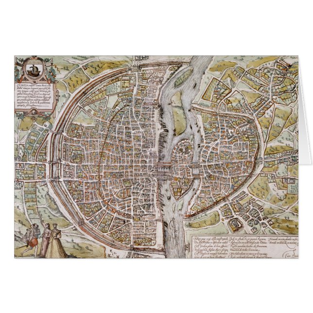 PARIS MAP, 1581 (Voorkant Horizontaal)