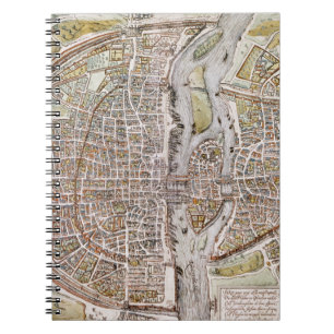 PARIS MAP, 1581 NOTITIEBOEK