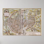 PARIS MAP, 1581 POSTER (Voorkant)