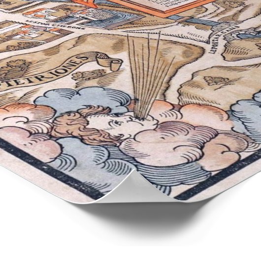 PARIS MAP c. 1555 Poster (Hoek)