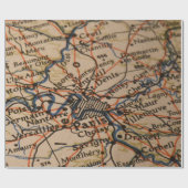 Paris Map Cadeaupapier (Vlak)