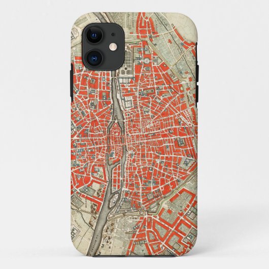 Paris Map Case-Mate iPhone Case (Achterkant)