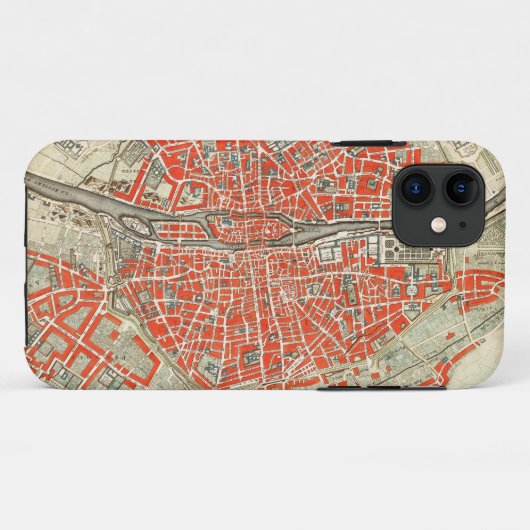 Paris Map Case-Mate iPhone Case (Achterkant (horizontaal))