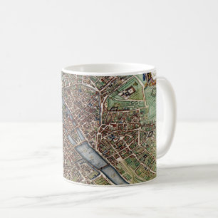 Paris map city oud koffiemok
