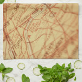 PARIS  Map Kitchen Towel Theedoek (Gevouwen)